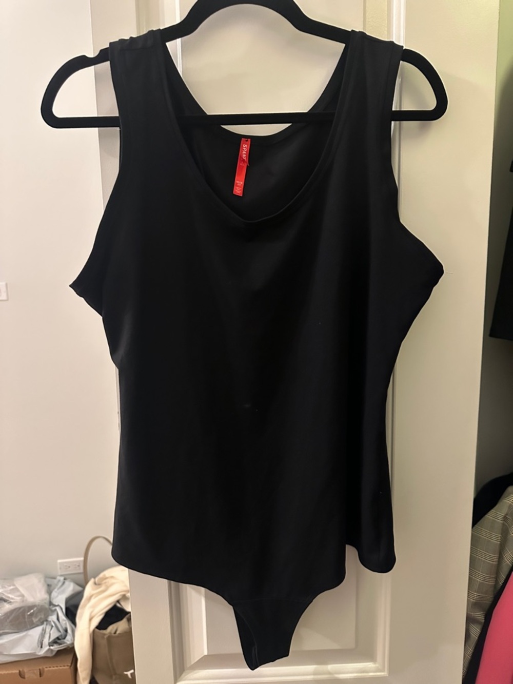 SPANX Black Scoop Neck Sleeveless Bodysuit